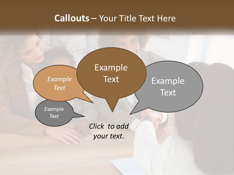 A Group Of People Sitting Around A Wooden Table PowerPoint Template