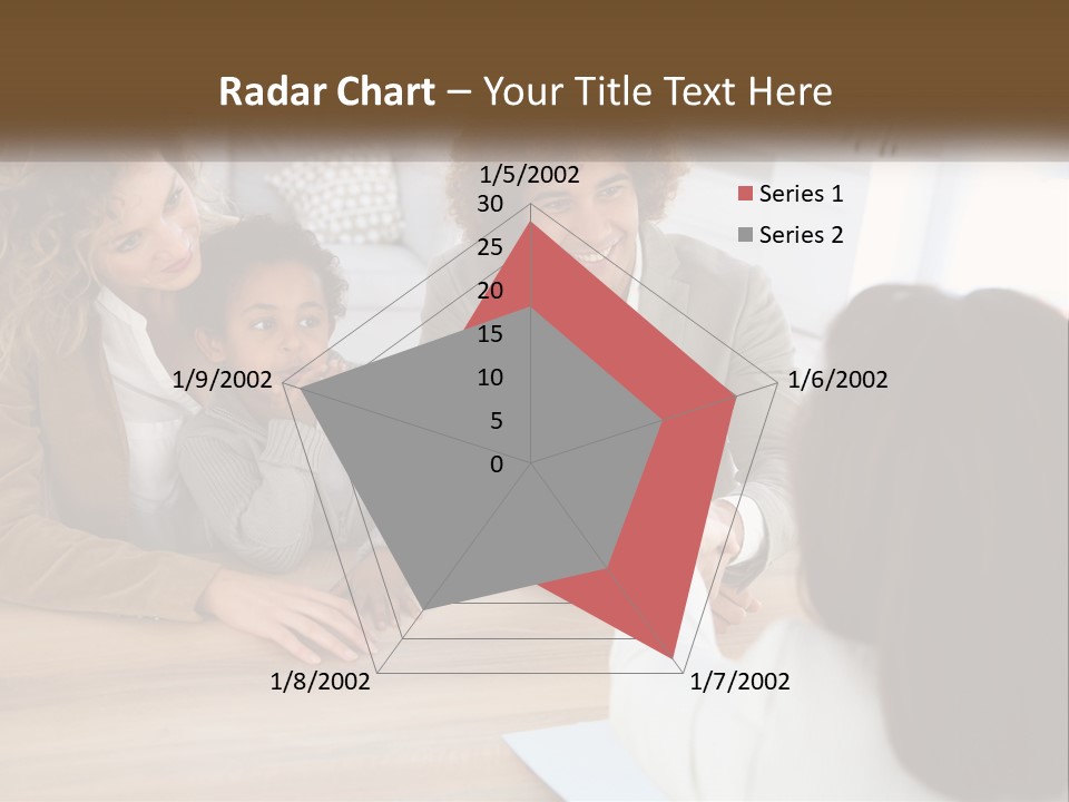 A Group Of People Sitting Around A Wooden Table PowerPoint Template