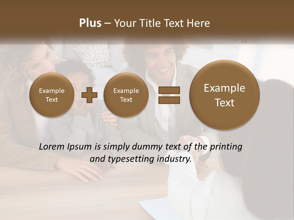 A Group Of People Sitting Around A Wooden Table PowerPoint Template