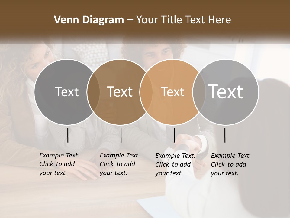 A Group Of People Sitting Around A Wooden Table PowerPoint Template