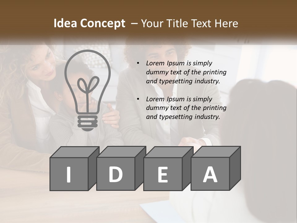 A Group Of People Sitting Around A Wooden Table PowerPoint Template