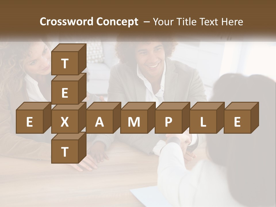 A Group Of People Sitting Around A Wooden Table PowerPoint Template