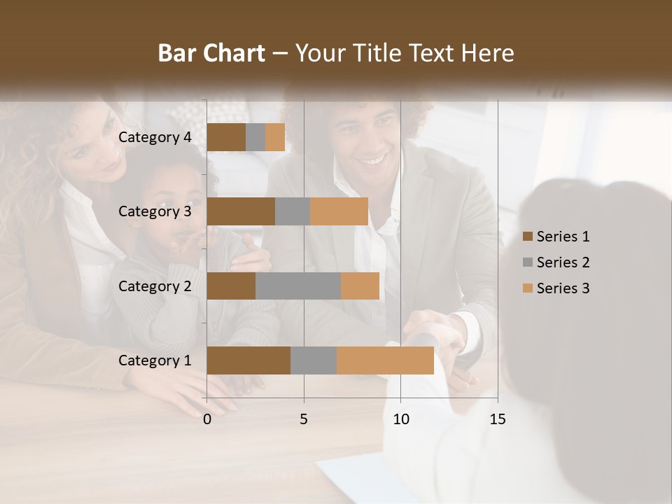 A Group Of People Sitting Around A Wooden Table PowerPoint Template