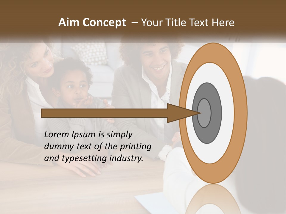 A Group Of People Sitting Around A Wooden Table PowerPoint Template