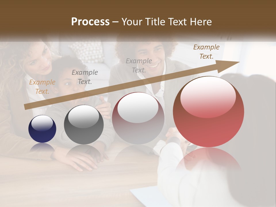 A Group Of People Sitting Around A Wooden Table PowerPoint Template