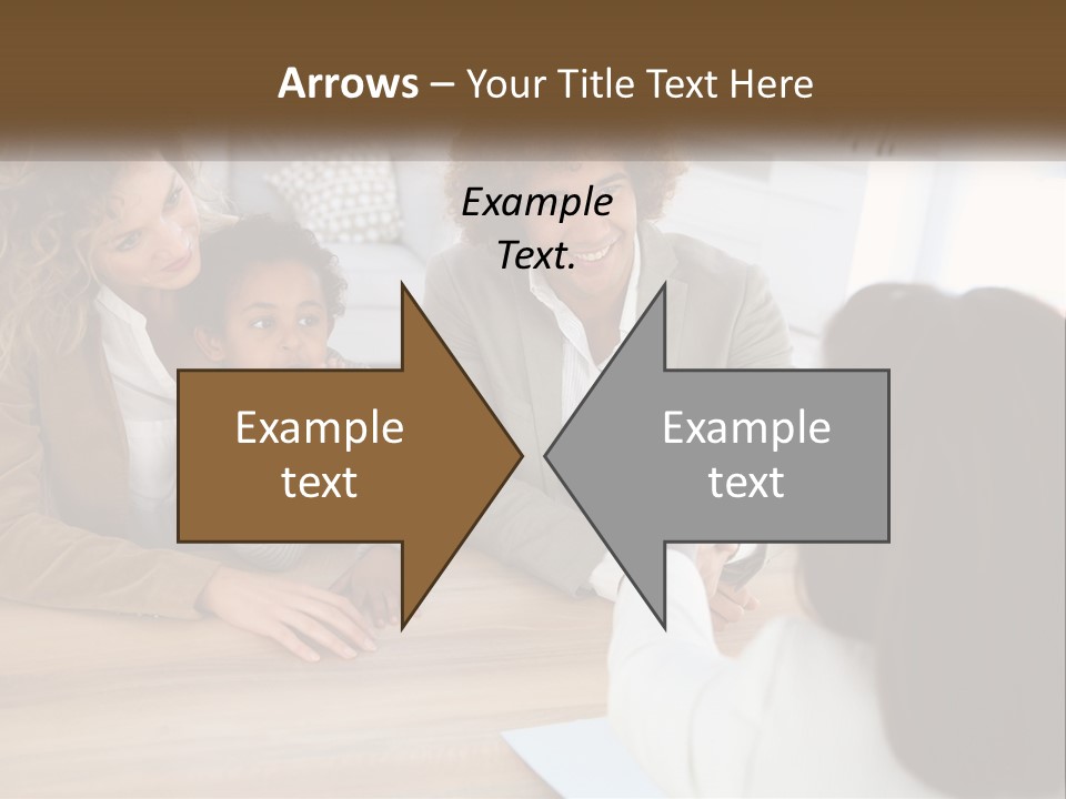 A Group Of People Sitting Around A Wooden Table PowerPoint Template