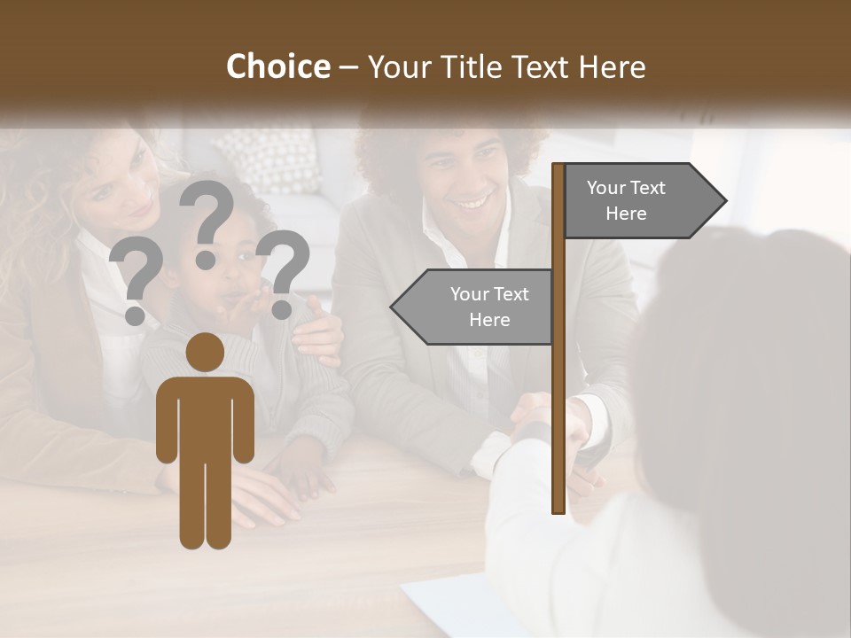 A Group Of People Sitting Around A Wooden Table PowerPoint Template