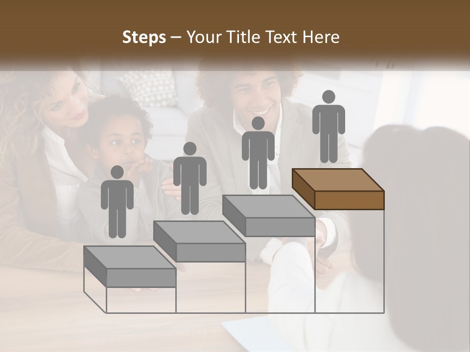 A Group Of People Sitting Around A Wooden Table PowerPoint Template