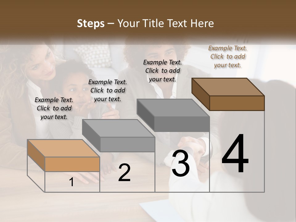 A Group Of People Sitting Around A Wooden Table PowerPoint Template