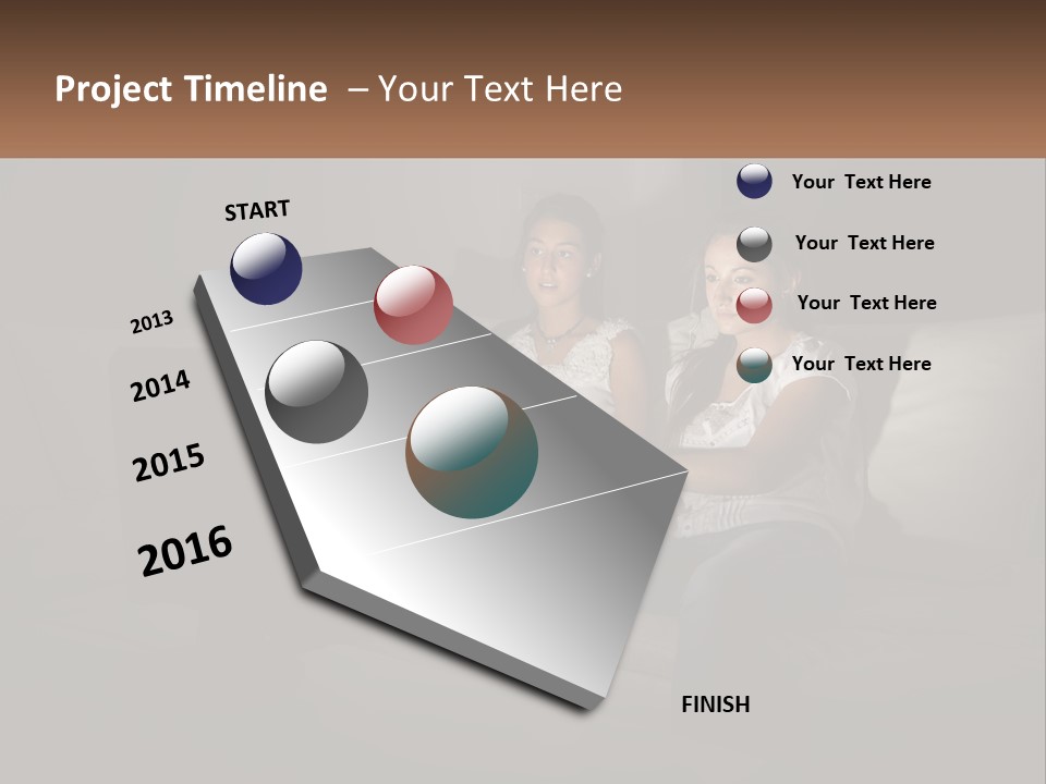 Two Girls Sitting On A Couch Watching A Movie PowerPoint Template