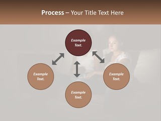 Two Girls Sitting On A Couch Watching A Movie PowerPoint Template