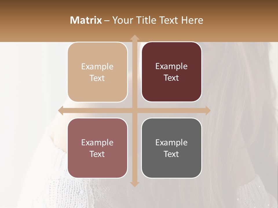 A Woman With Long Hair Is Posing For A Picture PowerPoint Template