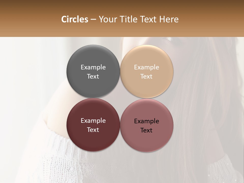 A Woman With Long Hair Is Posing For A Picture PowerPoint Template