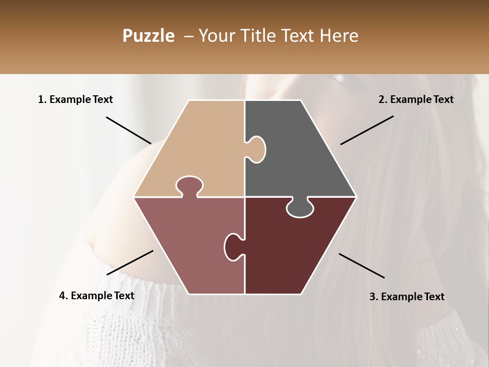 A Woman With Long Hair Is Posing For A Picture PowerPoint Template