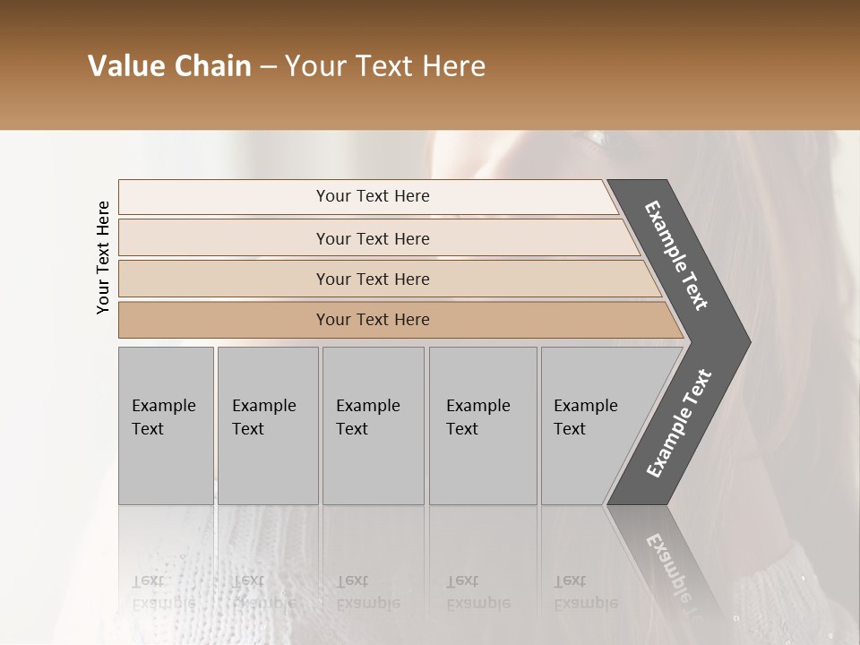 A Woman With Long Hair Is Posing For A Picture PowerPoint Template