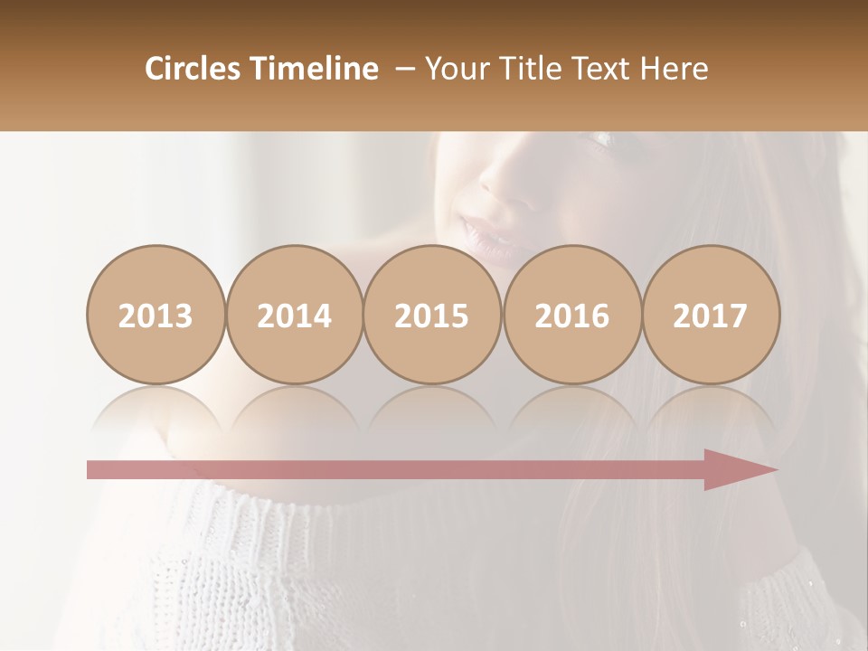 A Woman With Long Hair Is Posing For A Picture PowerPoint Template