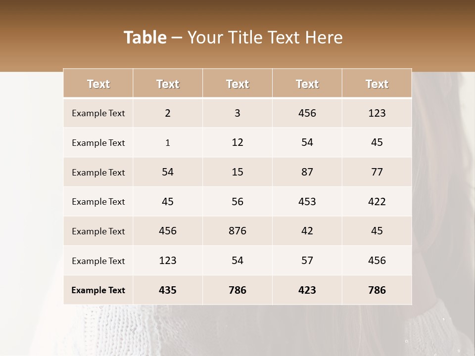A Woman With Long Hair Is Posing For A Picture PowerPoint Template