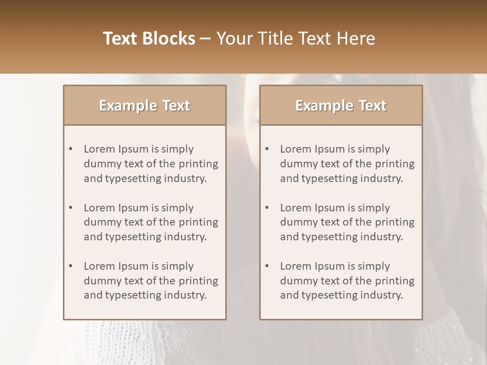 A Woman With Long Hair Is Posing For A Picture PowerPoint Template