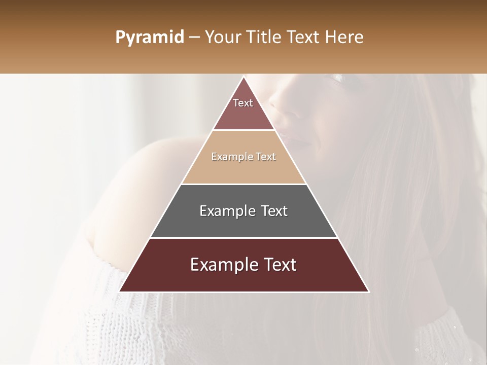 A Woman With Long Hair Is Posing For A Picture PowerPoint Template