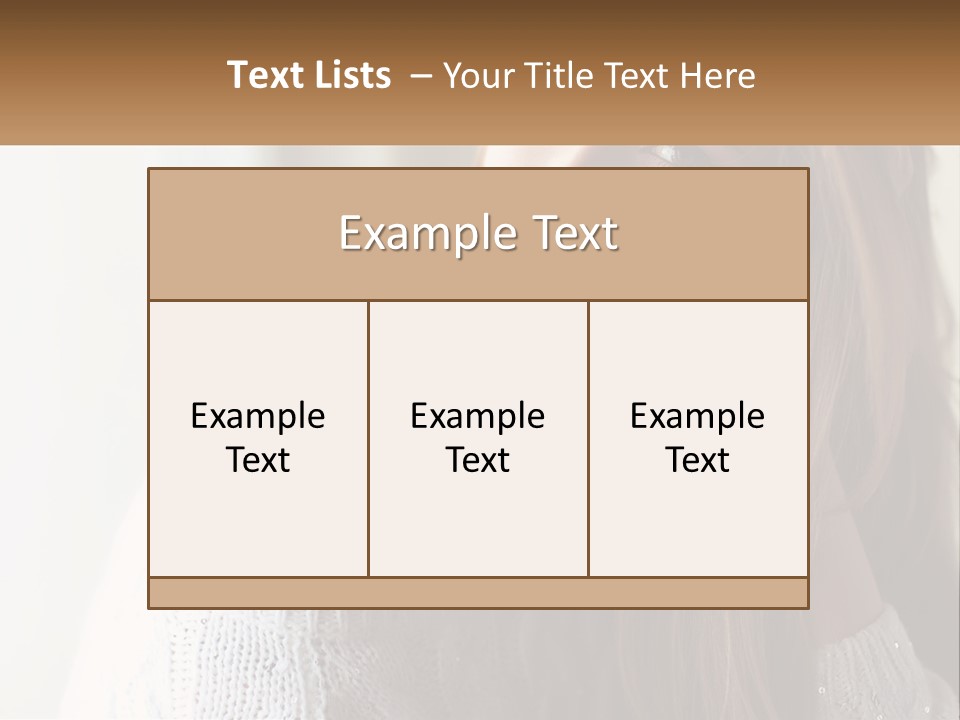 A Woman With Long Hair Is Posing For A Picture PowerPoint Template