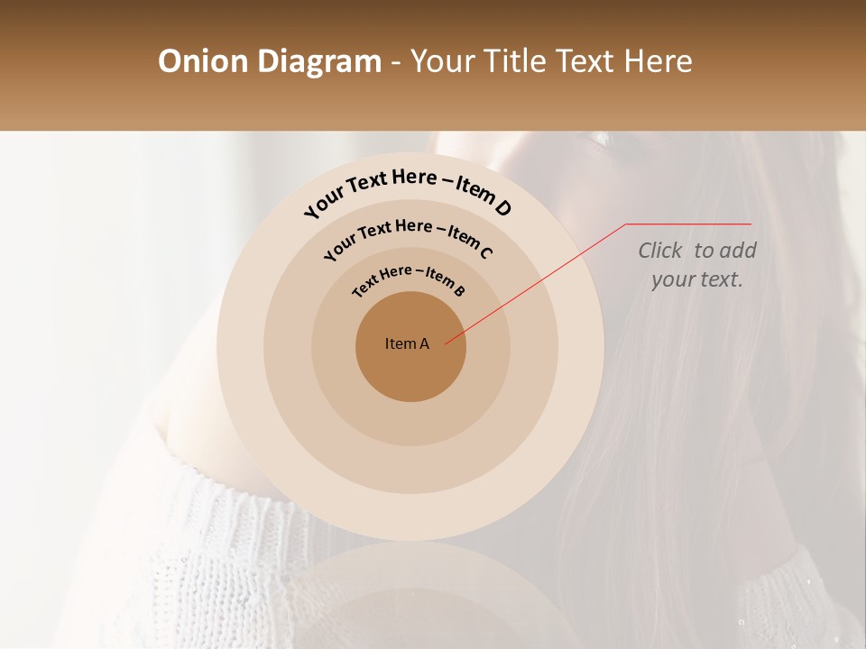 A Woman With Long Hair Is Posing For A Picture PowerPoint Template