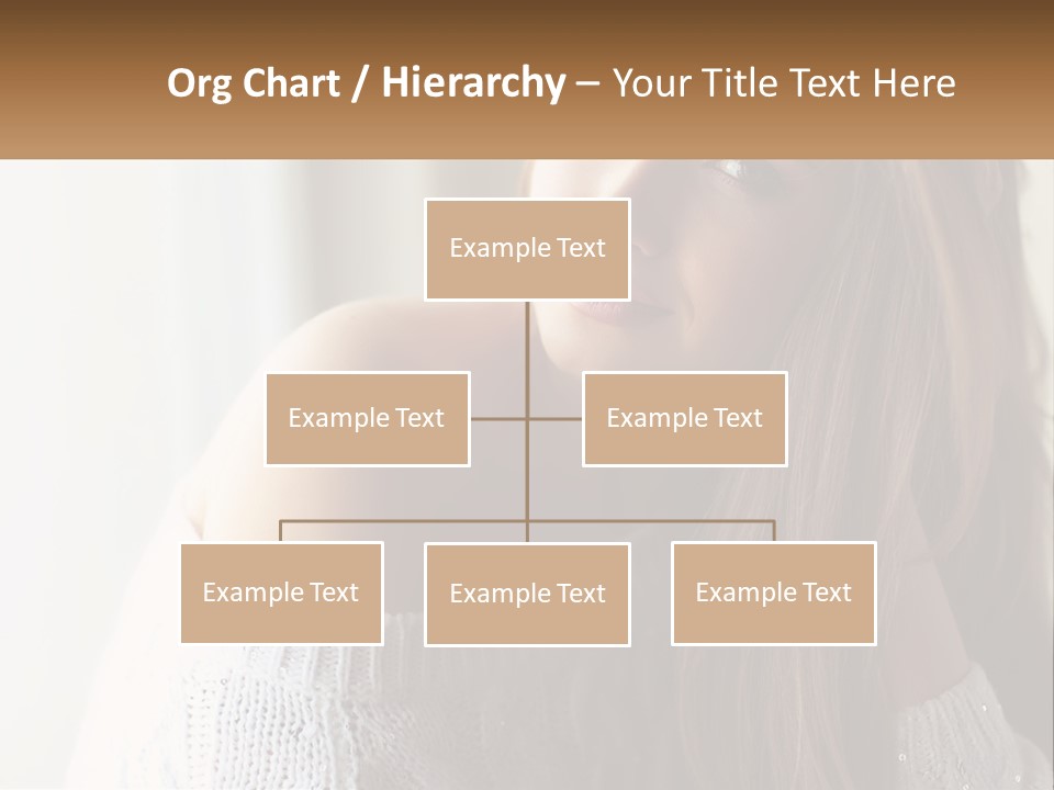 A Woman With Long Hair Is Posing For A Picture PowerPoint Template