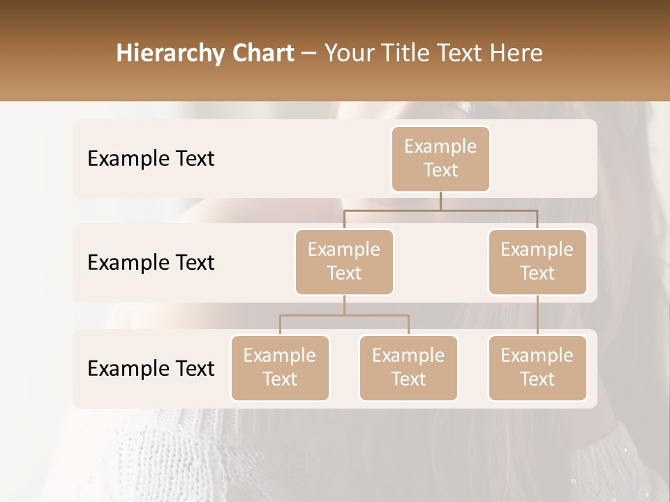 A Woman With Long Hair Is Posing For A Picture PowerPoint Template