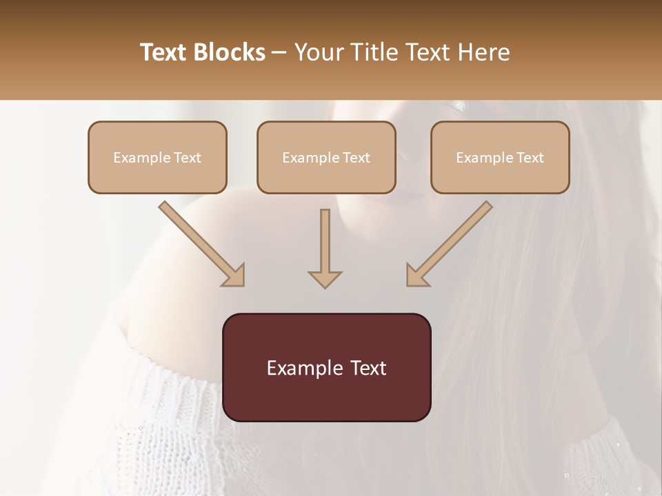 A Woman With Long Hair Is Posing For A Picture PowerPoint Template