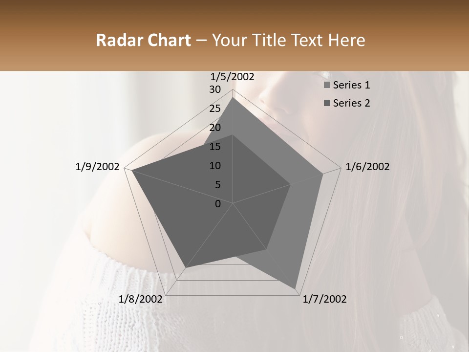 A Woman With Long Hair Is Posing For A Picture PowerPoint Template