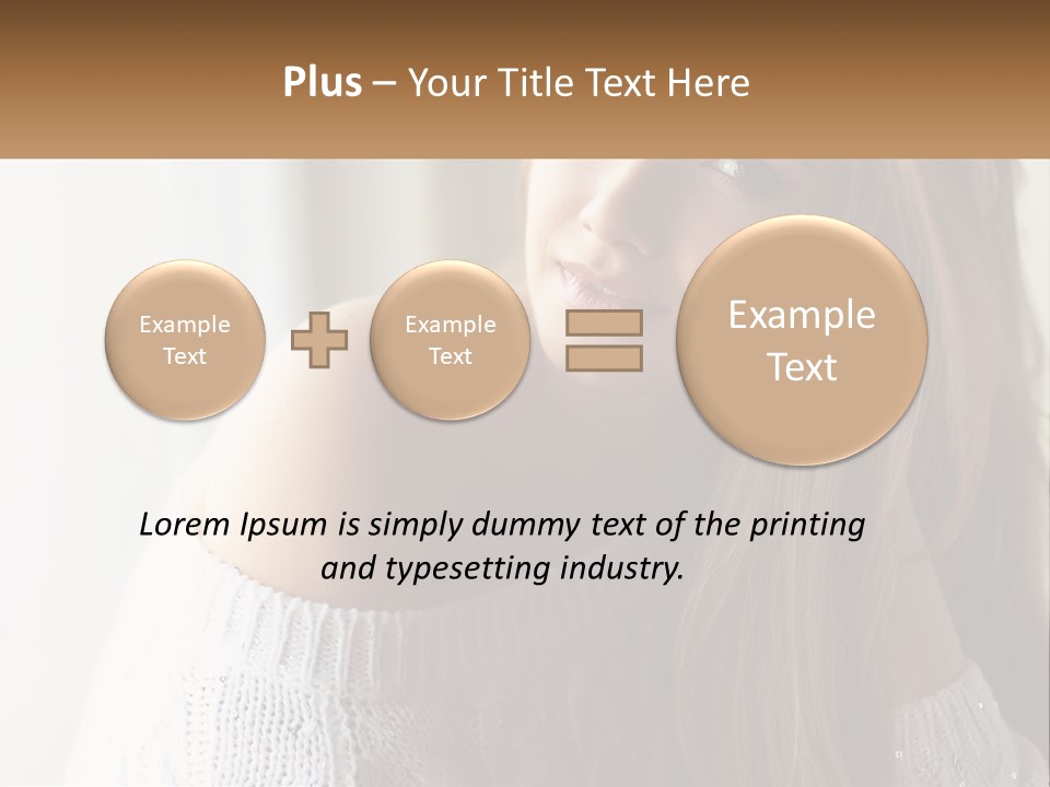 A Woman With Long Hair Is Posing For A Picture PowerPoint Template