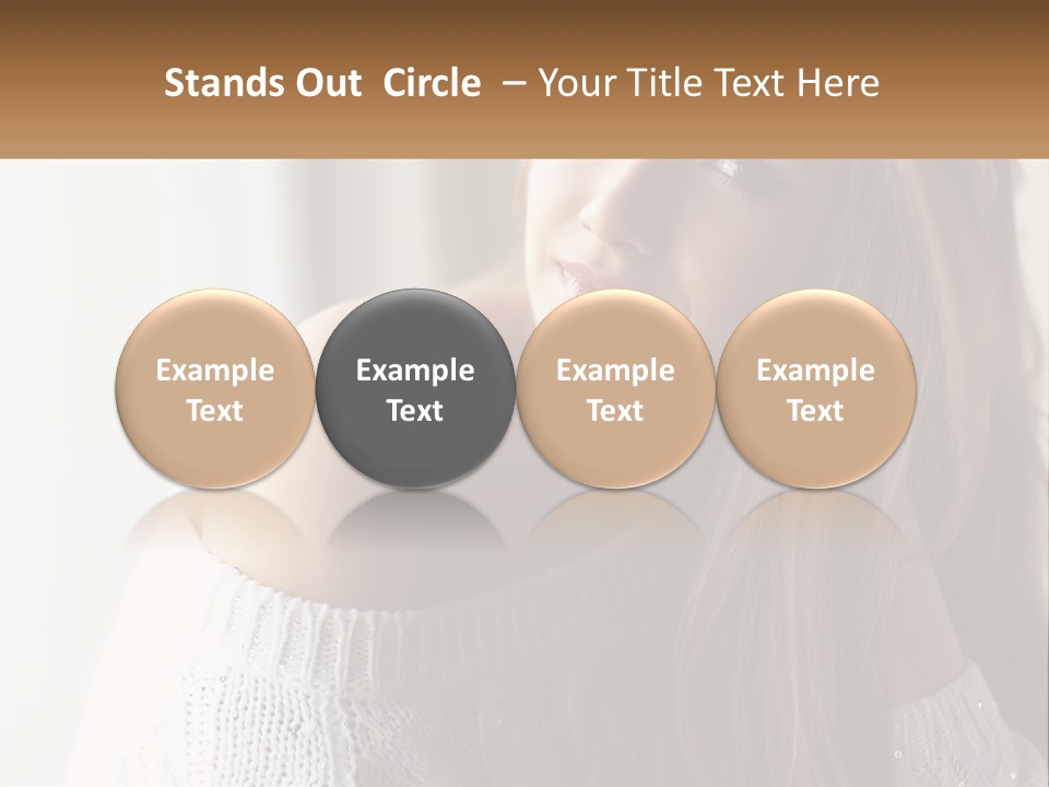 A Woman With Long Hair Is Posing For A Picture PowerPoint Template