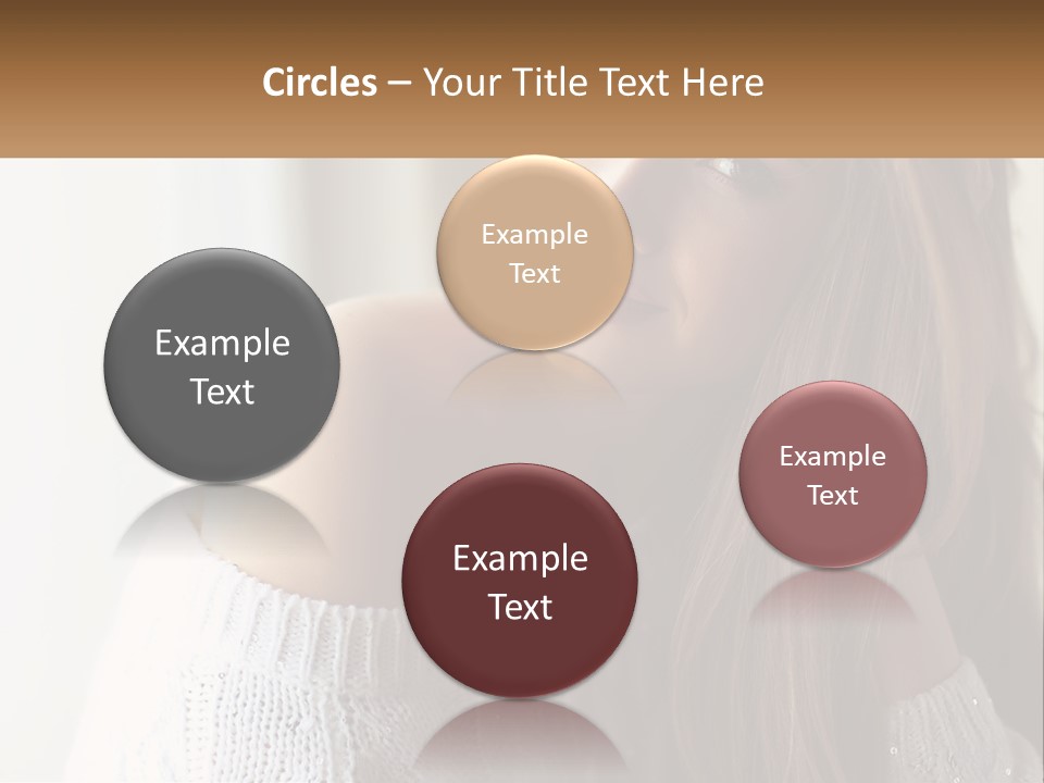 A Woman With Long Hair Is Posing For A Picture PowerPoint Template