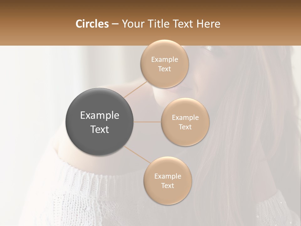 A Woman With Long Hair Is Posing For A Picture PowerPoint Template