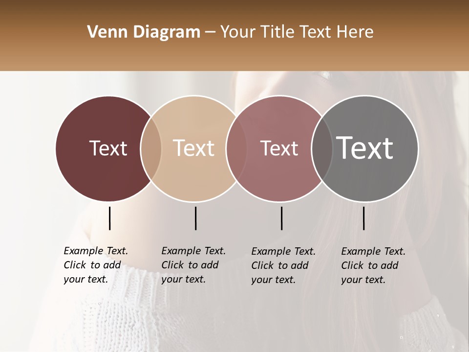 A Woman With Long Hair Is Posing For A Picture PowerPoint Template