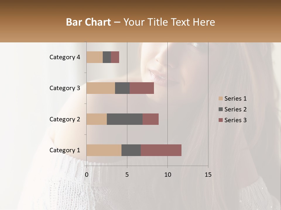 A Woman With Long Hair Is Posing For A Picture PowerPoint Template