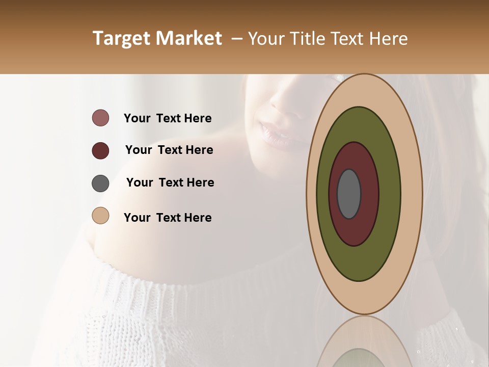 A Woman With Long Hair Is Posing For A Picture PowerPoint Template