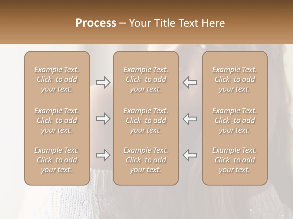 A Woman With Long Hair Is Posing For A Picture PowerPoint Template