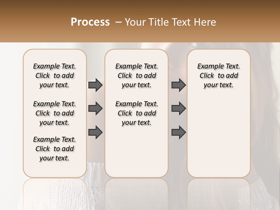 A Woman With Long Hair Is Posing For A Picture PowerPoint Template