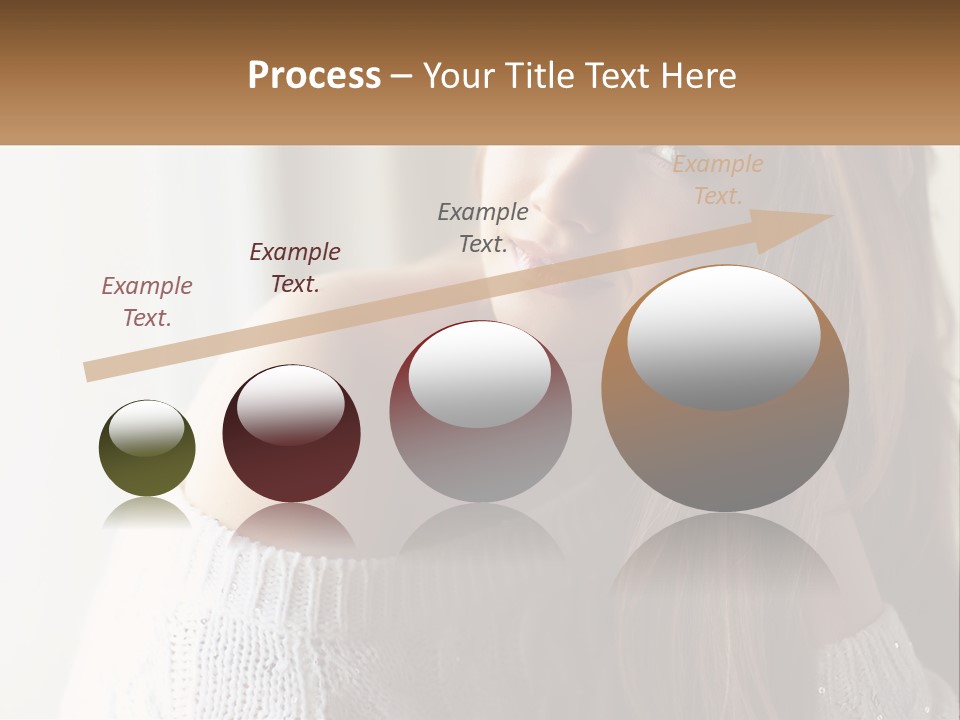 A Woman With Long Hair Is Posing For A Picture PowerPoint Template