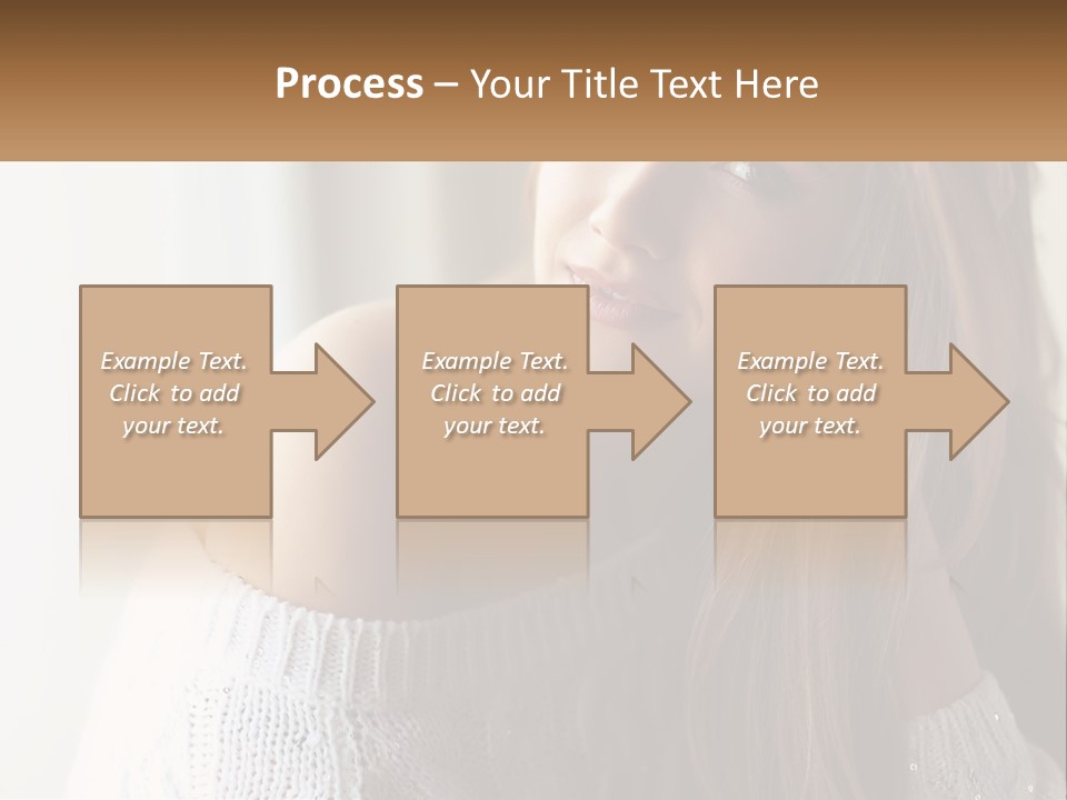 A Woman With Long Hair Is Posing For A Picture PowerPoint Template