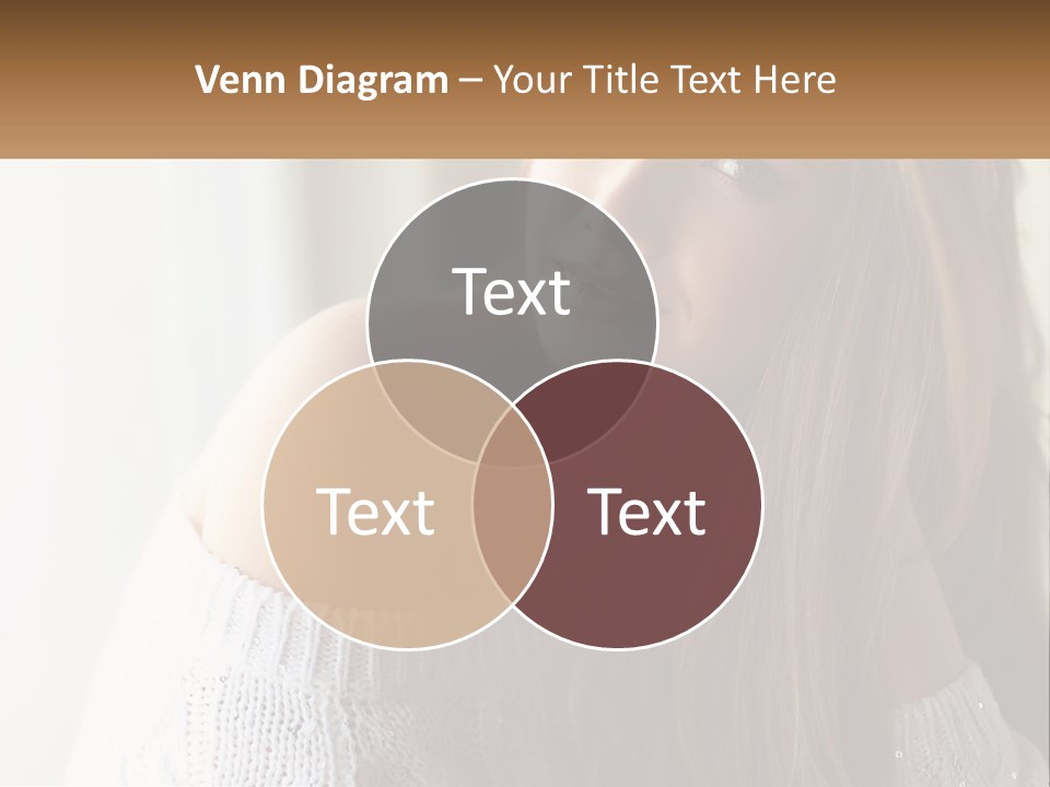 A Woman With Long Hair Is Posing For A Picture PowerPoint Template