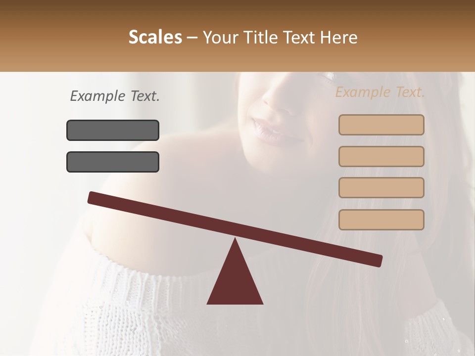 A Woman With Long Hair Is Posing For A Picture PowerPoint Template