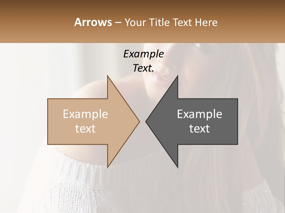 A Woman With Long Hair Is Posing For A Picture PowerPoint Template