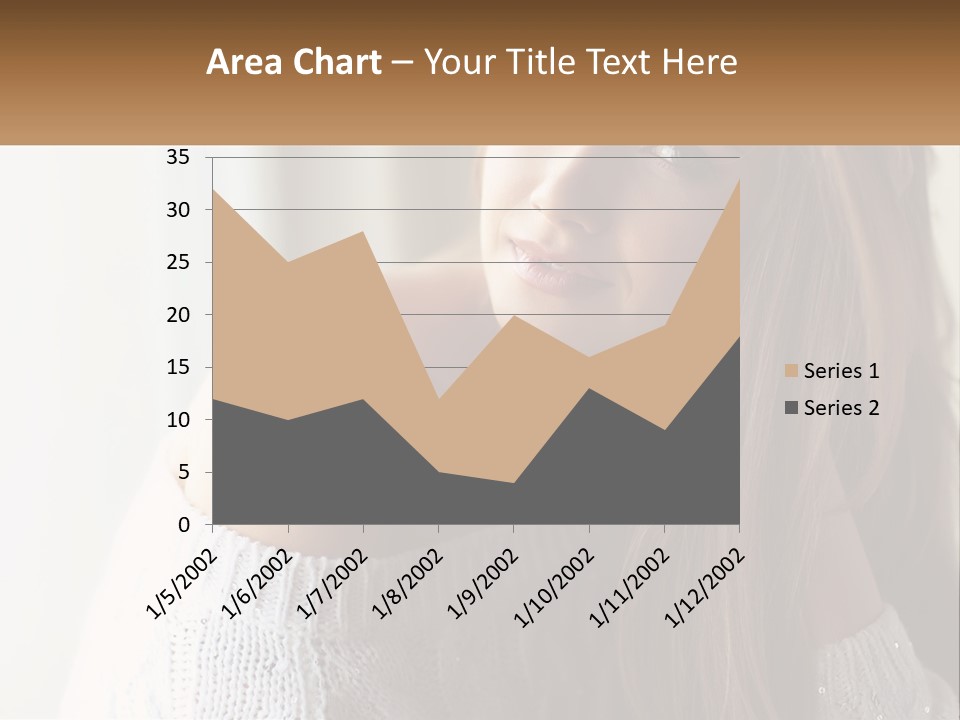 A Woman With Long Hair Is Posing For A Picture PowerPoint Template