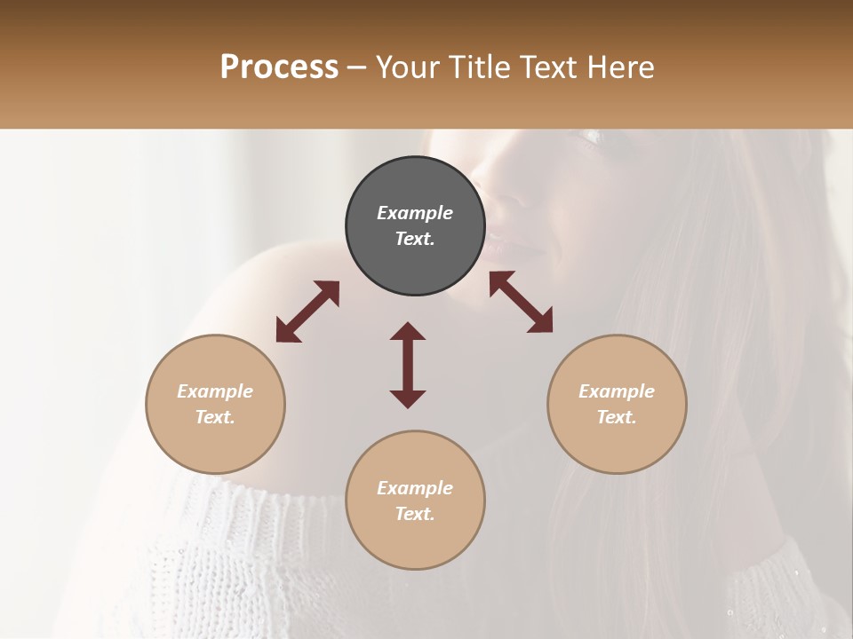 A Woman With Long Hair Is Posing For A Picture PowerPoint Template