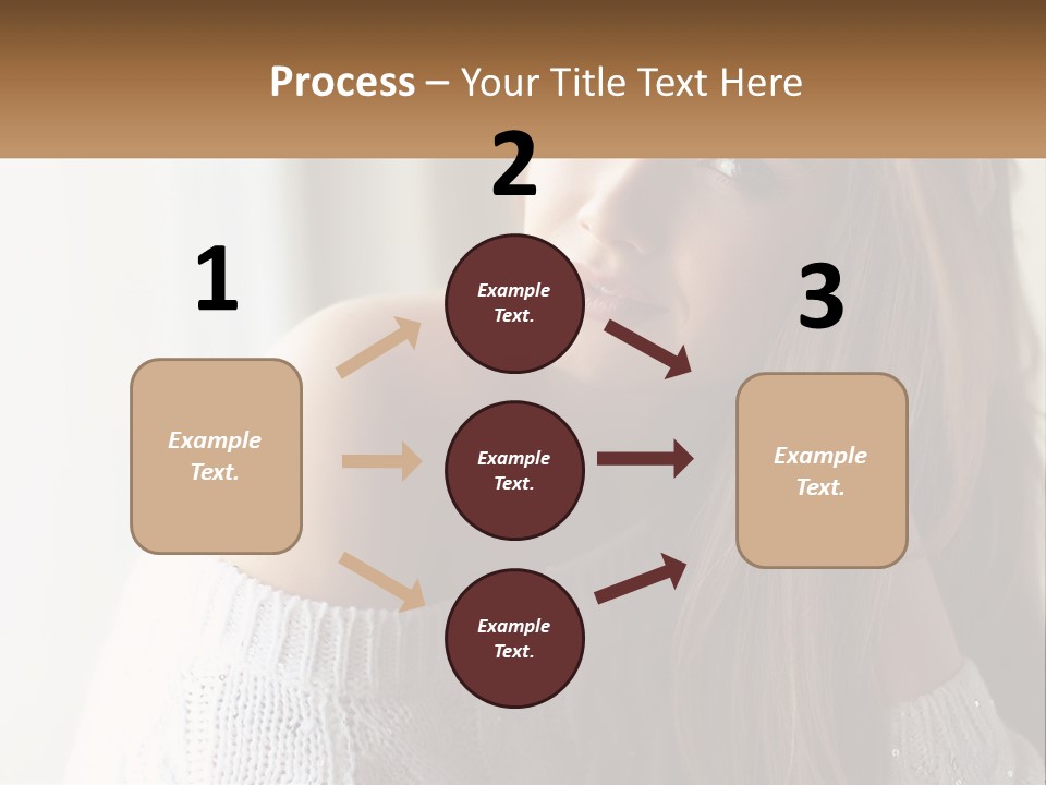 A Woman With Long Hair Is Posing For A Picture PowerPoint Template