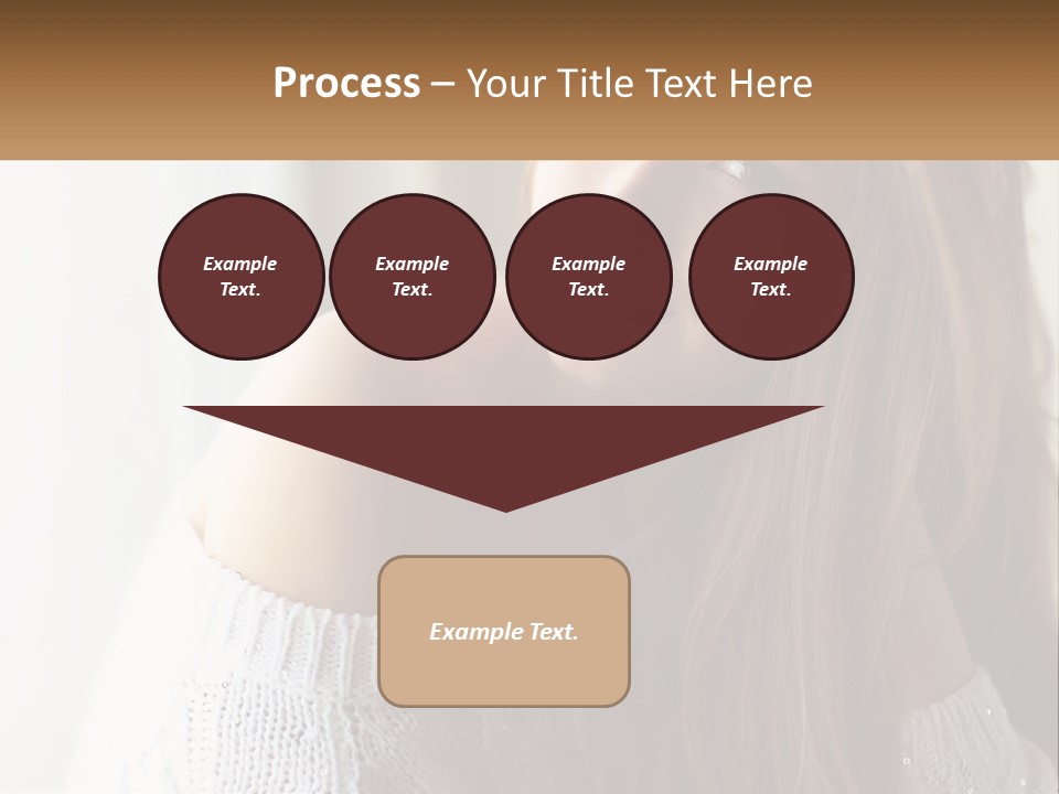 A Woman With Long Hair Is Posing For A Picture PowerPoint Template