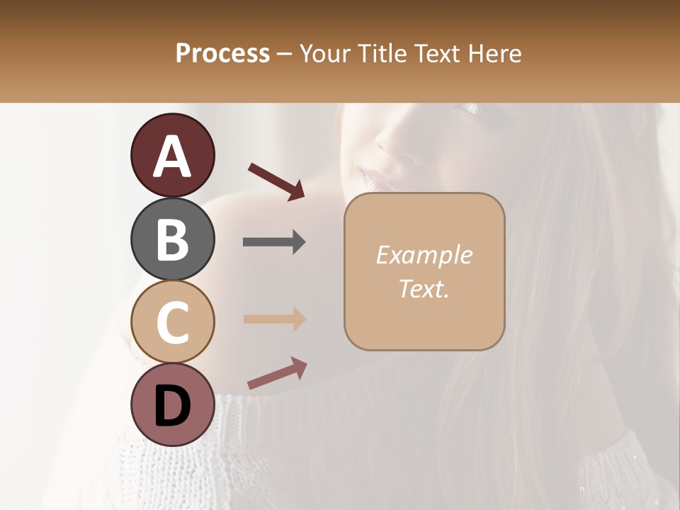 A Woman With Long Hair Is Posing For A Picture PowerPoint Template