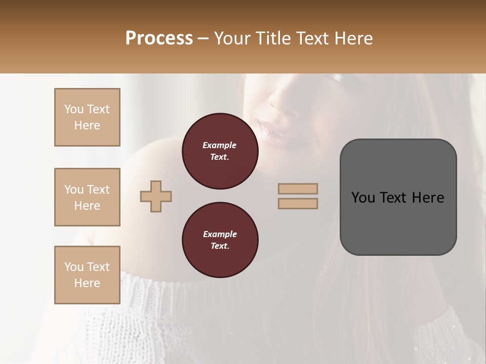 A Woman With Long Hair Is Posing For A Picture PowerPoint Template