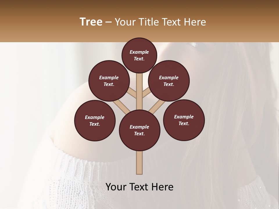 A Woman With Long Hair Is Posing For A Picture PowerPoint Template